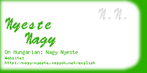 nyeste nagy business card